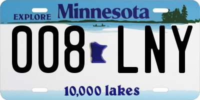 MN license plate 008LNY