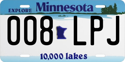 MN license plate 008LPJ