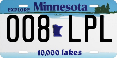 MN license plate 008LPL
