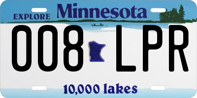 MN license plate 008LPR