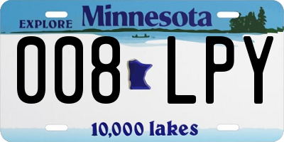 MN license plate 008LPY