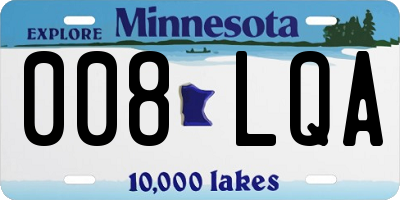 MN license plate 008LQA