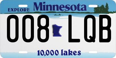 MN license plate 008LQB