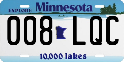 MN license plate 008LQC