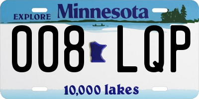 MN license plate 008LQP