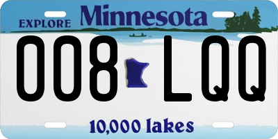 MN license plate 008LQQ