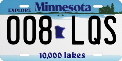 MN license plate 008LQS