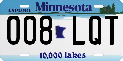 MN license plate 008LQT