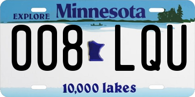 MN license plate 008LQU