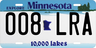 MN license plate 008LRA