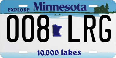 MN license plate 008LRG