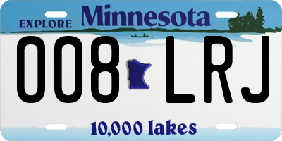 MN license plate 008LRJ
