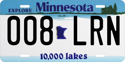 MN license plate 008LRN