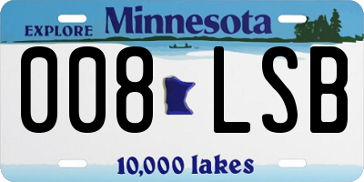 MN license plate 008LSB
