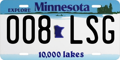MN license plate 008LSG
