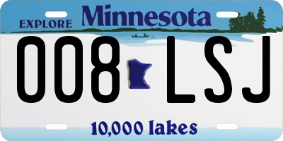 MN license plate 008LSJ