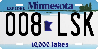 MN license plate 008LSK