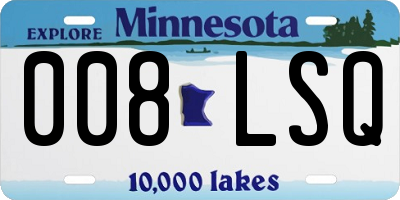 MN license plate 008LSQ