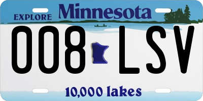 MN license plate 008LSV