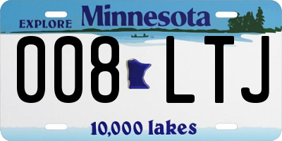 MN license plate 008LTJ