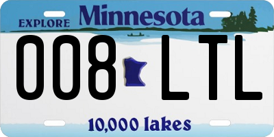 MN license plate 008LTL