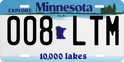 MN license plate 008LTM