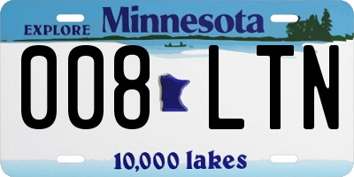 MN license plate 008LTN
