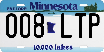 MN license plate 008LTP