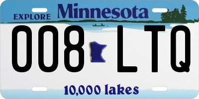MN license plate 008LTQ