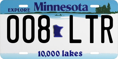 MN license plate 008LTR