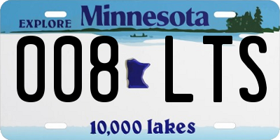 MN license plate 008LTS