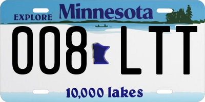 MN license plate 008LTT