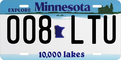 MN license plate 008LTU
