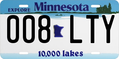 MN license plate 008LTY