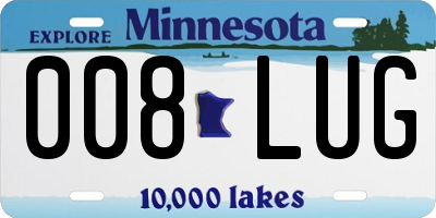 MN license plate 008LUG