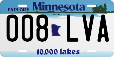 MN license plate 008LVA