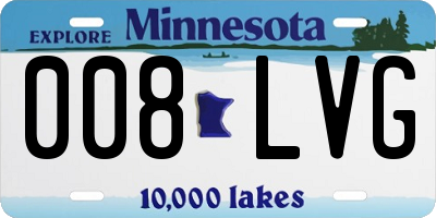 MN license plate 008LVG