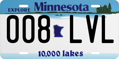 MN license plate 008LVL