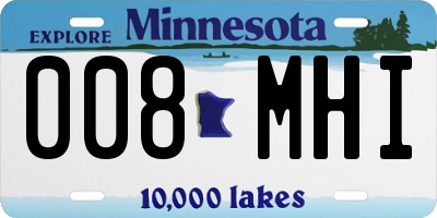 MN license plate 008MHI
