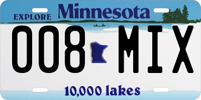 MN license plate 008MIX