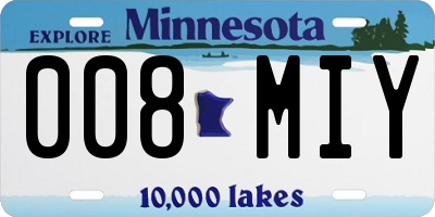 MN license plate 008MIY