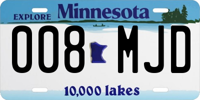MN license plate 008MJD