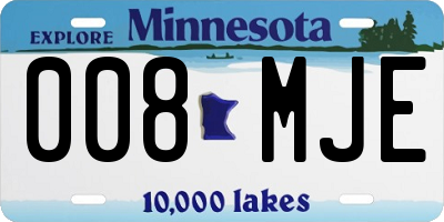 MN license plate 008MJE