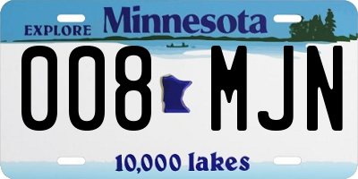 MN license plate 008MJN