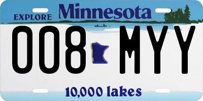 MN license plate 008MYY