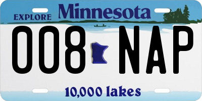 MN license plate 008NAP