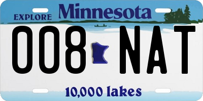 MN license plate 008NAT