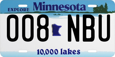 MN license plate 008NBU