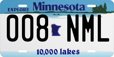 MN license plate 008NML
