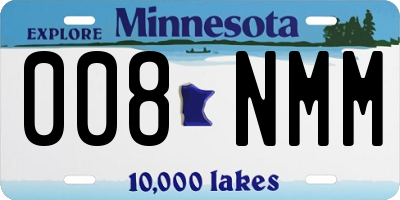 MN license plate 008NMM